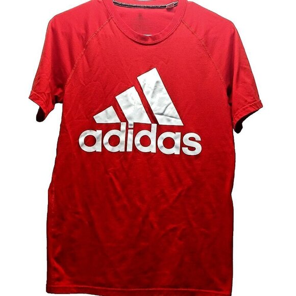 Adidas Mens T-shirt Athletic “Ultimate Tee” Size Small Red Logo - Picture 1 of 5